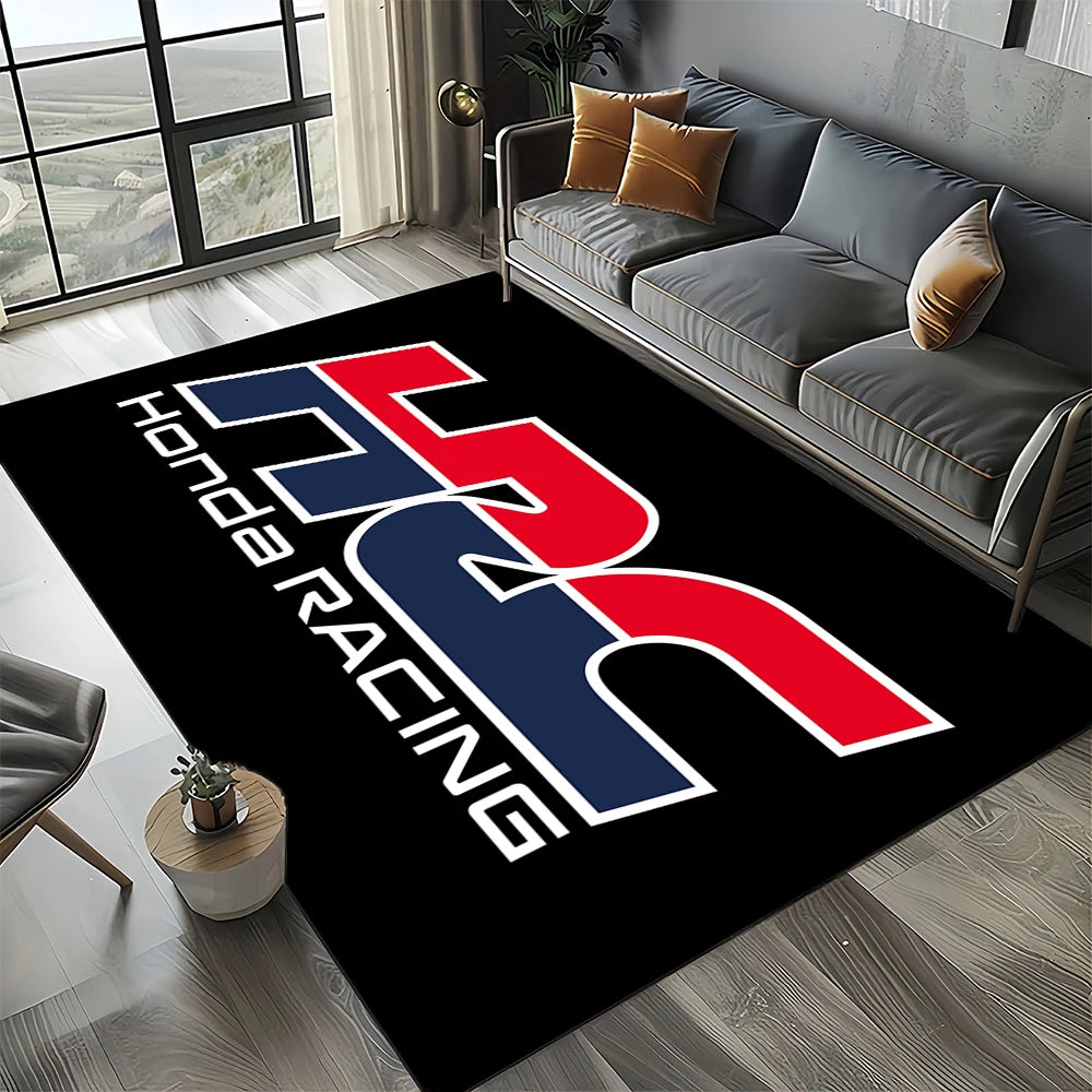 Racing Car H-HONDA HRC Motorcycle Carpet Rug for Living Room Bedroom Home Sofa Decoration,Kids Area Rug Non-slip Floor Mat Gift