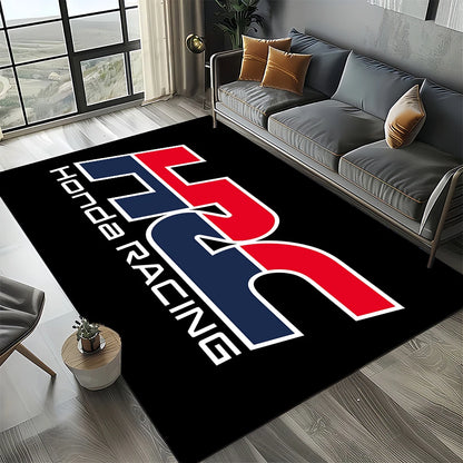 Racing Car H-HONDA HRC Motorcycle Carpet Rug for Living Room Bedroom Home Sofa Decoration,Kids Area Rug Non-slip Floor Mat Gift