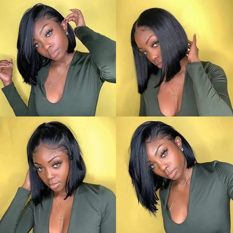 Bob Wig Human Hair Lace Front Wigs Human Hair Human Hair Wigs Transparent 13X4 Straight Lace Frontal Bob Wigs Cheap wigs