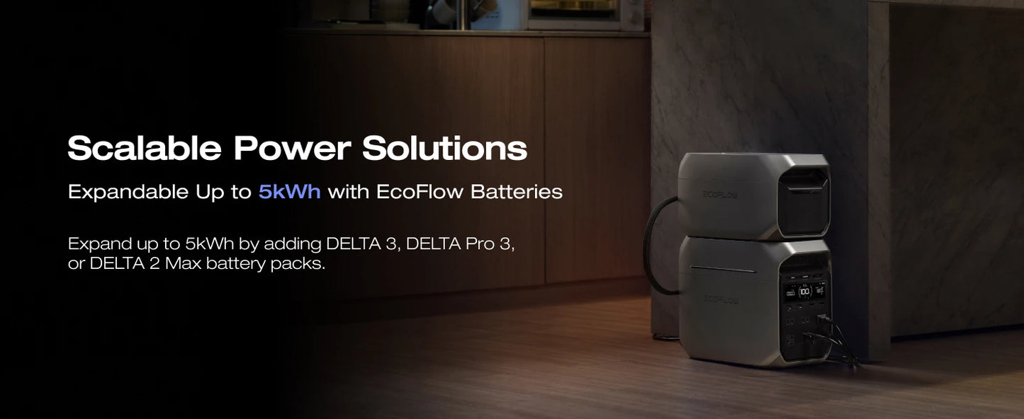 ECOFLOW Solar Generator DELTA 3 Plus with 45W Solar Panel, 1000W Solar Input, 1022Wh LiFePO4 Battery, Portable Power