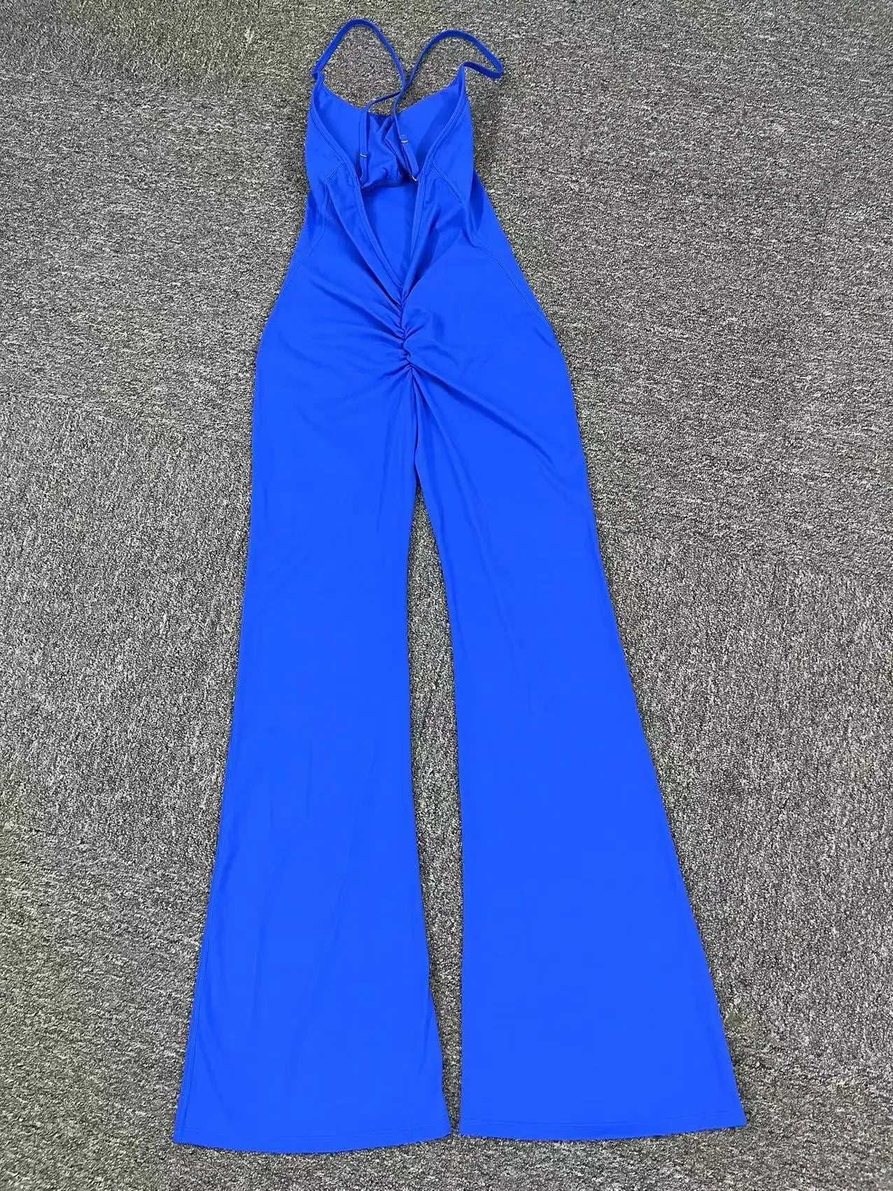 Sports Overalls for Women Sportswear Flared Jumpsuit Woman Padding Jumpsuits Gym Combinaison Femme Coffee Gray Navy Blue Red