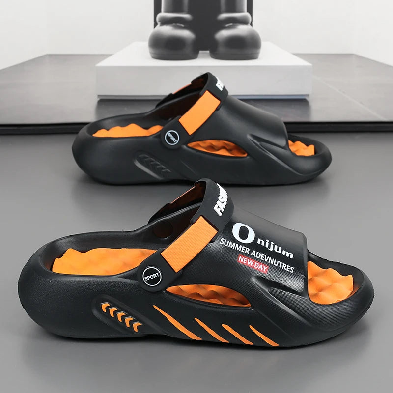 Men Sandals New Summer EVA Soft-soled Platform Slides Slippers Indoor Outdoor Walking Beach Shoes Flip Flops Mens Shoes