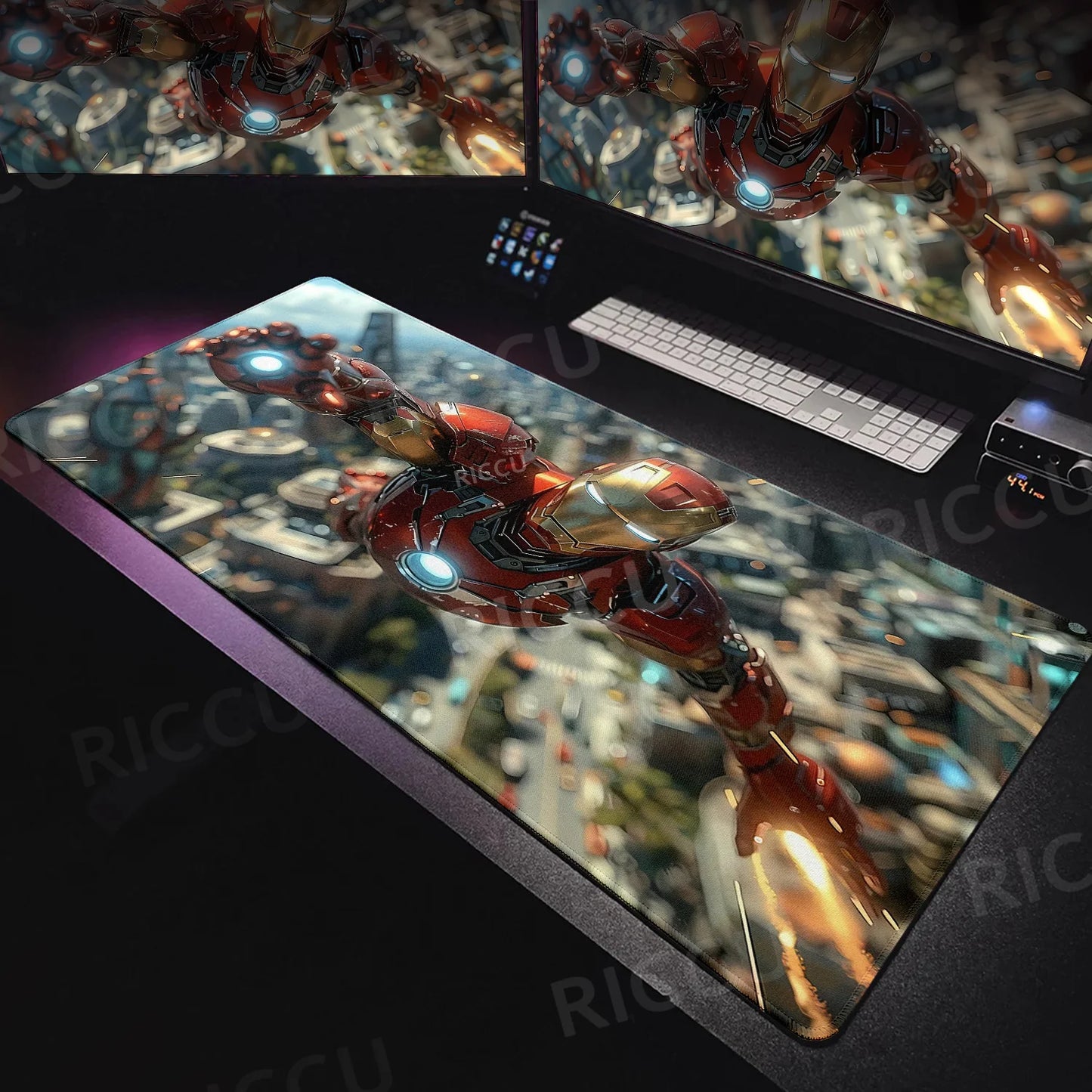 Lager I-Iron Man Mouse Pad Anime Hero Gamer Cabinet PC Gaming Non-slip Carpet Accessories Office Home Keyboard Computer Desk Mat