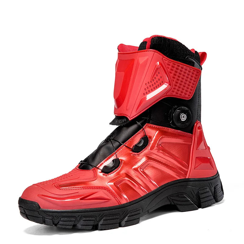 New Men's Motorcycle Boots Outdoor Waterproof TPU Protective Men Motorcycle Shoes Anti-slip Biker Motocross Riding Boot 1133