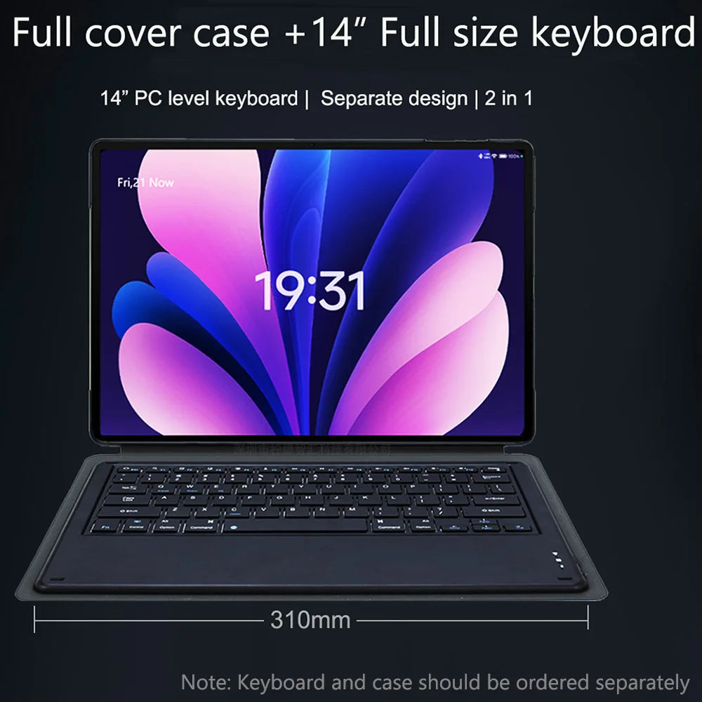 Nenmone Mpad15 14 inch Tablet 2 In 1 Tablet Laptop 14" Octa Core 16GB RAM 512GB ROM Android15 Tablet With Keyboard 2.4G/5G WiFi