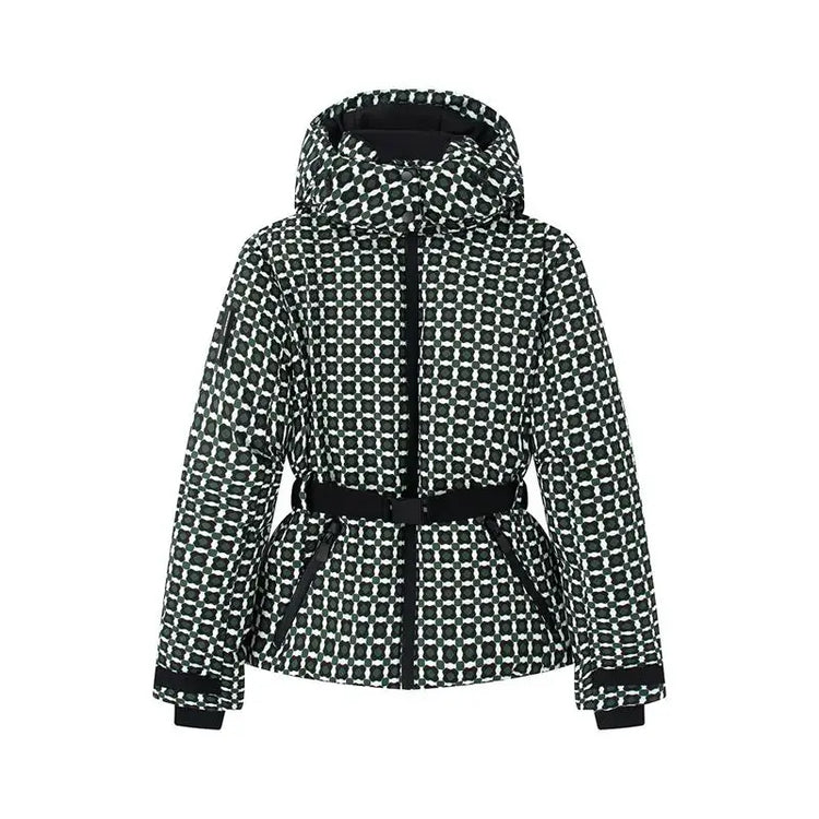 Casual Solid Ski Hoodie Jumpsuits Women Street Full Sleeve Closed Waist Slim Warm Belt Suits Female 2026 Fashion Snow Lady Suit