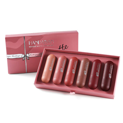 6 Colors Matte Lipstick Set for Women Long Lasting Velvet Texture Non-Drying Radio Tube Makeup Lipsticks Set Gift Box Included