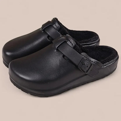 Women's EVA Plush House Slippers Adjustable Straps, Round Toe, Anti-Slip Women's Winter Shoes Suitable for Indoor Outdoor Wear