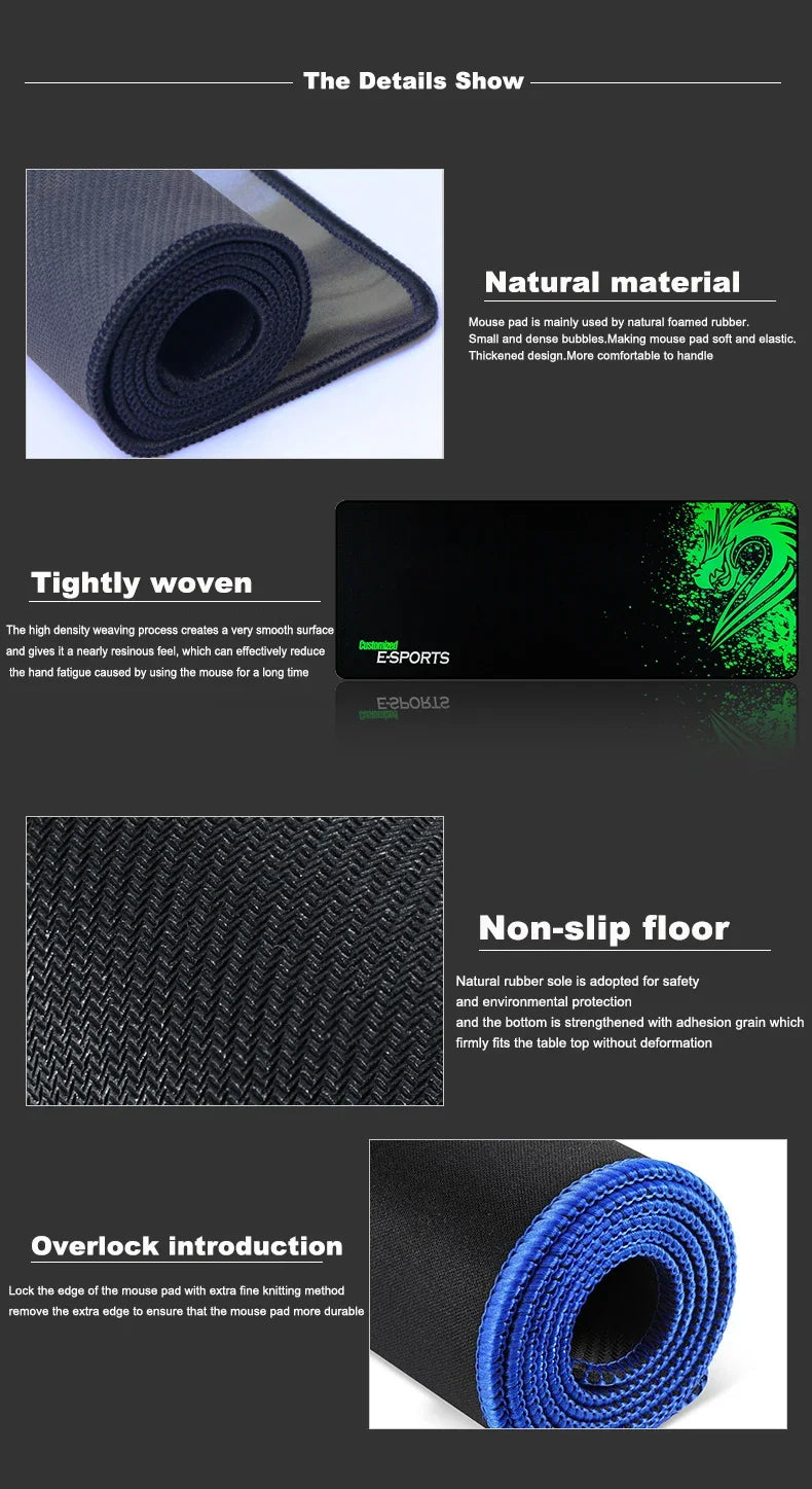 Large Computer Office Game Table Mats Aircraft Model Mouse Pad XXL Rubber Anti-slip Gaming Keyboard Mousepads Long Desk Pads
