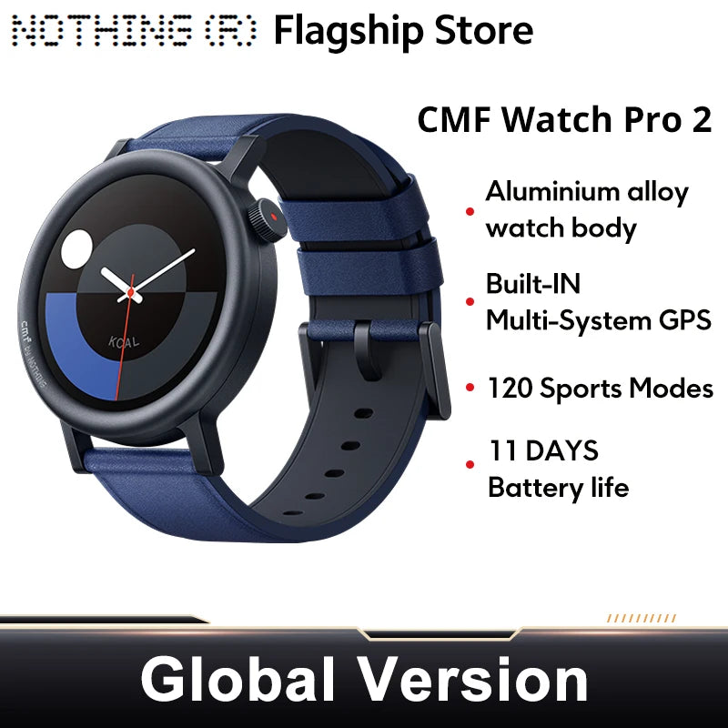 CMF by Nothing Watch Pro 2 Global Version BLUETOOTH CALLS 1.32'' AMOLED 60 FPS Display 11 Days Battery life SpO₂ Monitors GPS