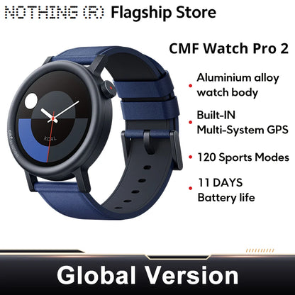 CMF by Nothing Watch Pro 2 Global Version BLUETOOTH CALLS 1.32'' AMOLED 60 FPS Display 11 Days Battery life SpO₂ Monitors GPS