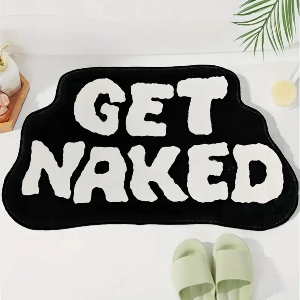 VIKAMA Alphabet Shaped Faux Sheep Velvet Carpet Soft Non-Slip Bathroom Floor Mats Bedroom Kitchen Rugs Home Decoration