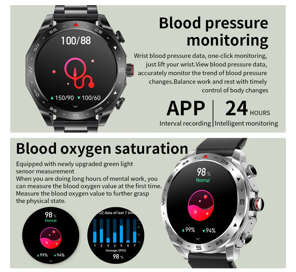LIGE With Earbuds Bluetooth Headset Smartwatch Women Speaker Tracker Music Sport Watch Men Waterproof Smart Watch AMOLED Screen