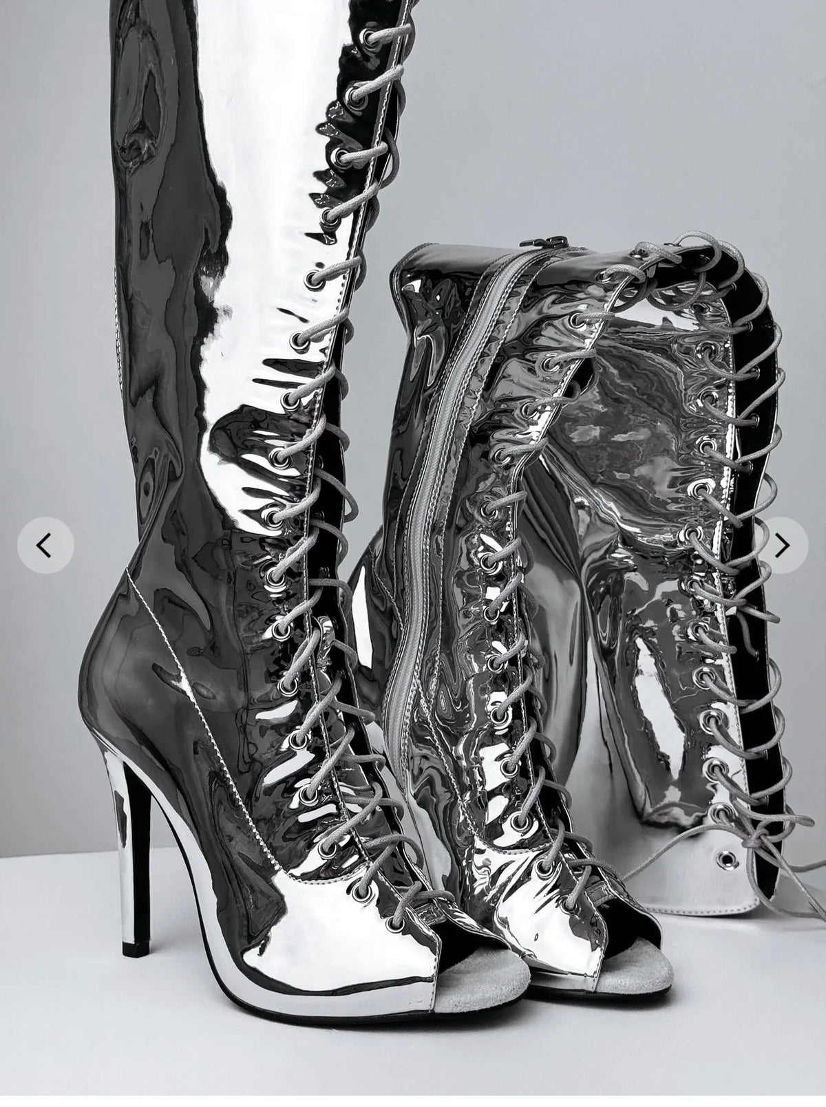 Over the knee Long Boots Women Heels Soft Lace-up Boots Stilettos Jazz Dance Latin Dancing Outdoor Sexy Stilettos Booties