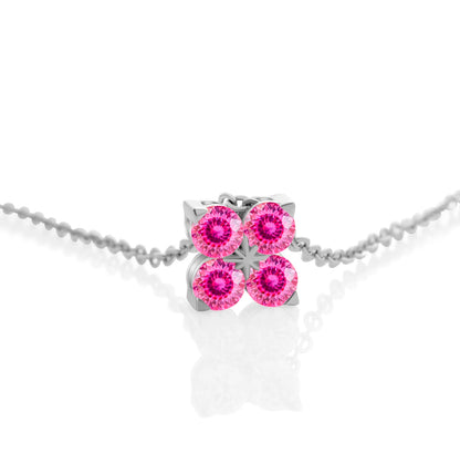 Classic Four Leaf 925 Sterling Silver 0.4CT D Color Moissanite Silver Necklace Chain For Women Fine Jewelry Gift Birthday Party