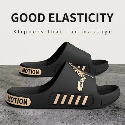 Men's Summer Thong Slippers Thick Bottom Anti-Slip Deodorant EVA Wear-Resistant Breathable Slip-On Sandals