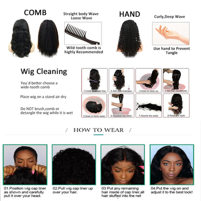 180density Long 26inch Lace Front Wigs Kinky Curly Synthetic Deep Water Wave For Black Women Pre Plucked With Baby Hair