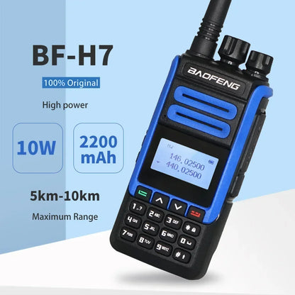 BaoFeng BF-H7 10W Dual Band UHF VHF Portable FM Transceiver Powerful Walkie Talkie Two Way Radio Original
