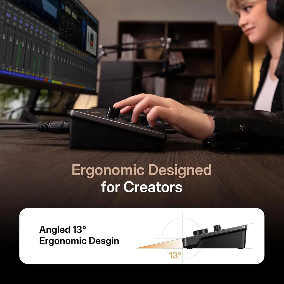 MAONO P2 Hybrid USB Audio Interface Mixers Dual XLR for PC Phone iPad Guitar 56dB Gain Loopback for Podcast Streaming Recording