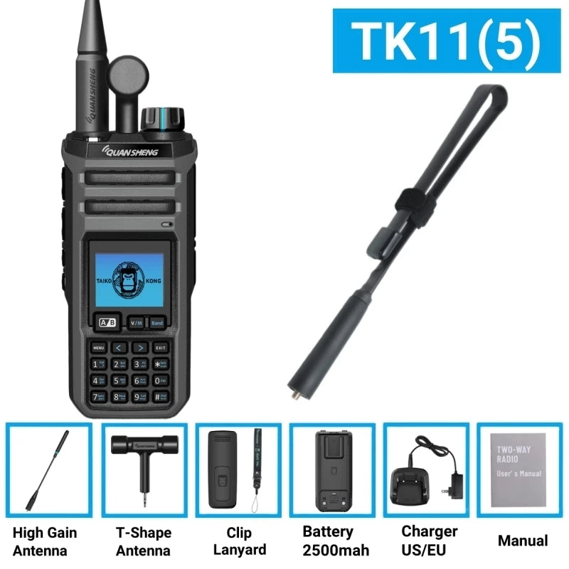 Quansheng Original Tk11 (5)  27 Mhz Walkie Talkie Handheld 10W Frequency Wireless Am Fm Ham