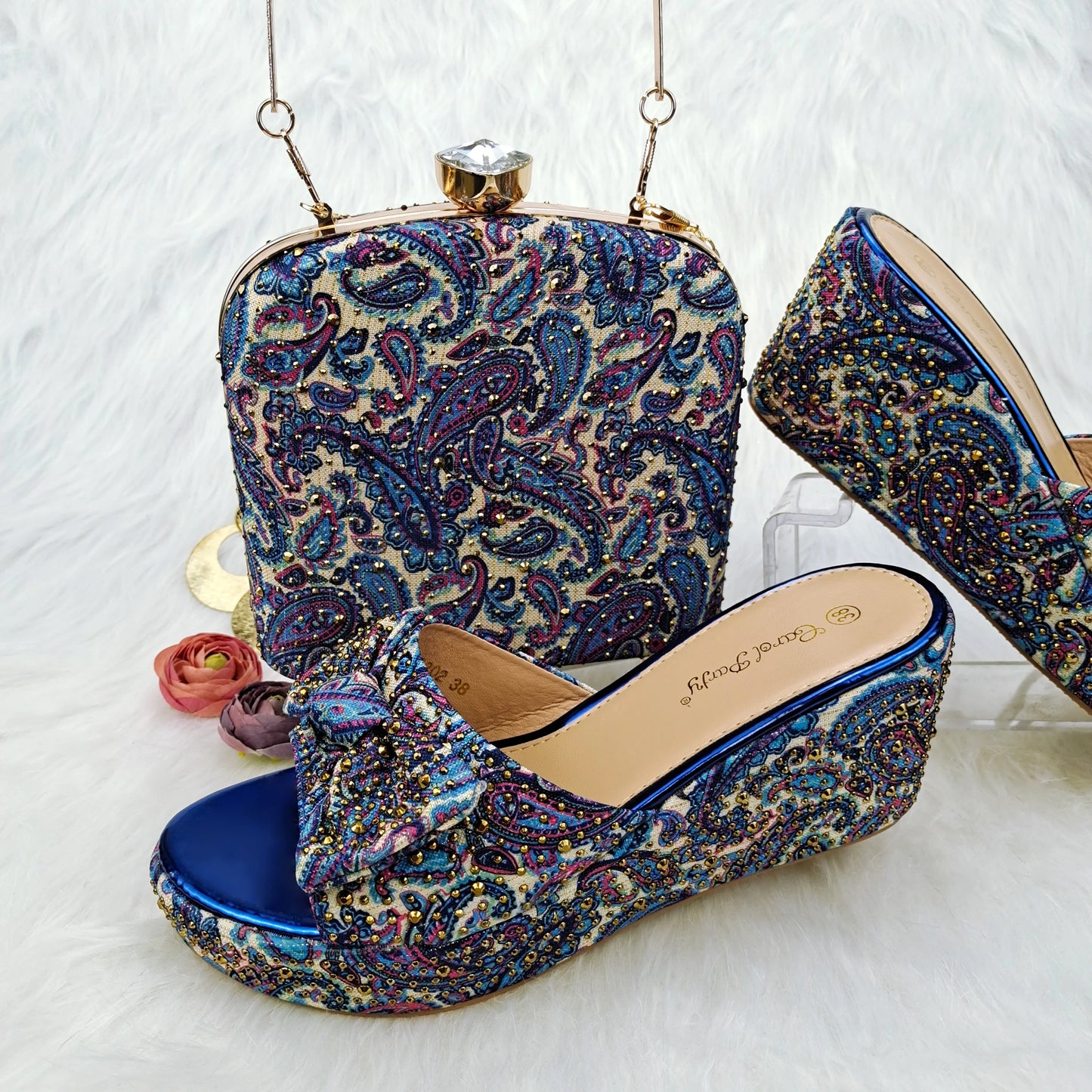 New Arrival Italian Ladies Shoes and Bags Designer Shoes Women Luxury Shoes and Bag for Party In Women