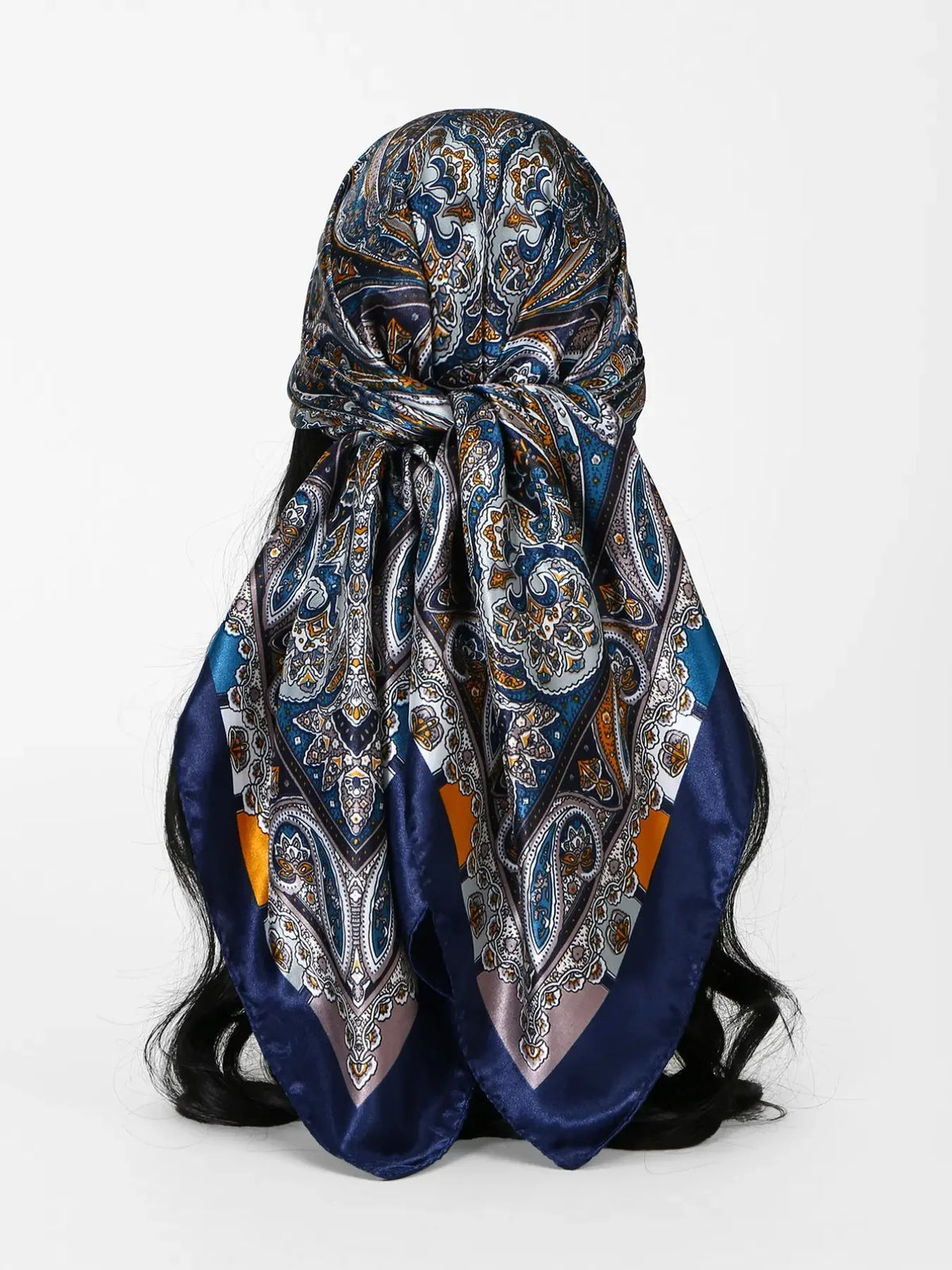 Women's Elegant Floral Print Satin Scarf, New Style Fashionable Soft Comfortable Shawl，Casual Versatile Headscarf