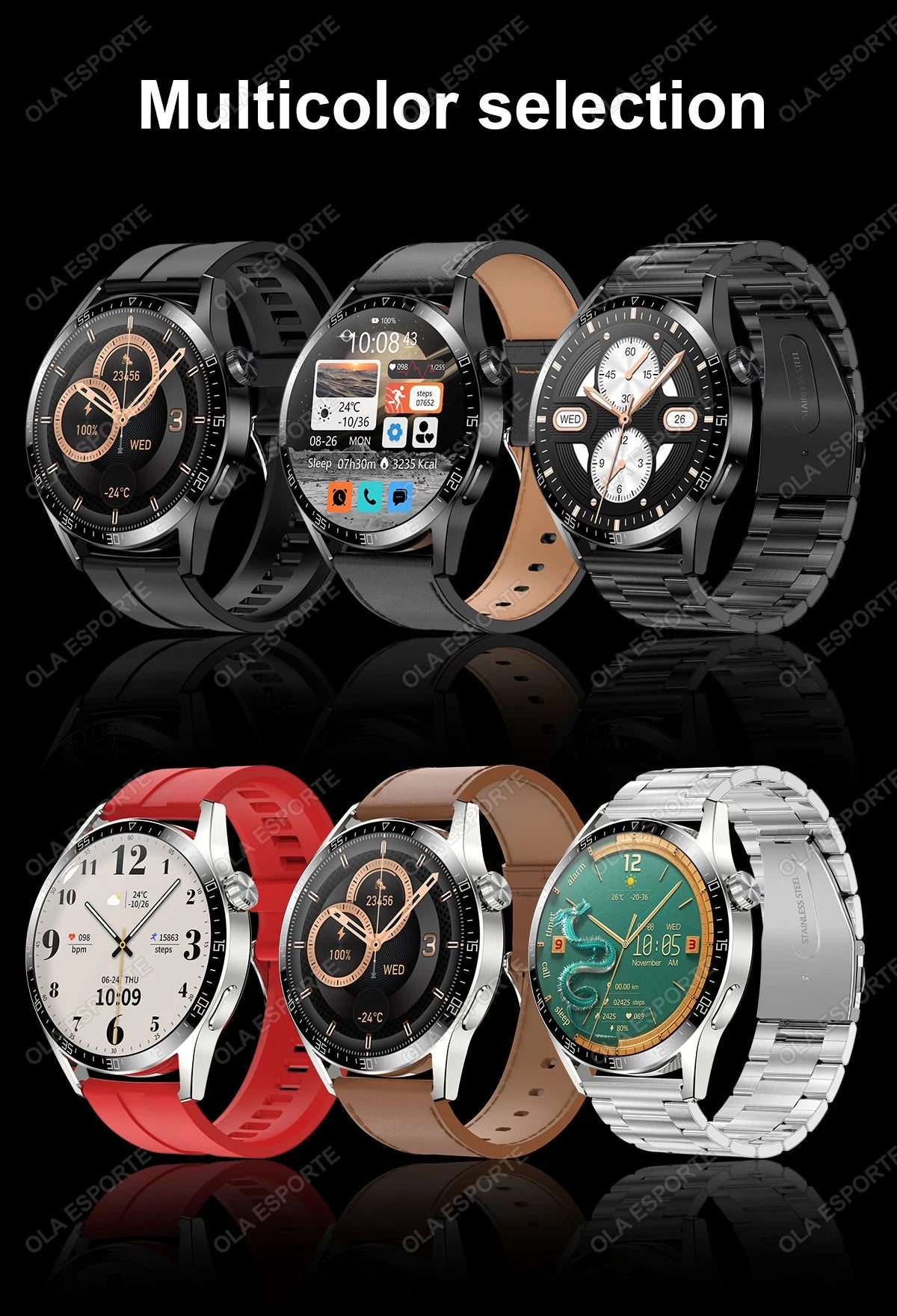 2025 New Smart Watch Men Women GPS 1.36'' AMOLED Touch Screen Smartwatch Heat Rate Monitor BT Call Sport Smart Watches Men Women