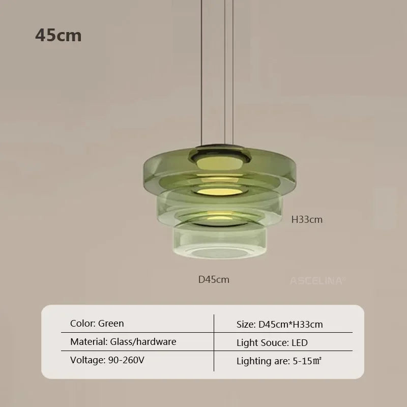 Nordic LED Glass Chandelier for Restaurant Bedroom Dining Room Table Glass Pendant Lights  Home Decoration