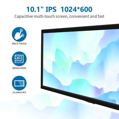 Portable Monitor gamer10.1 inch HD LCD (H) Computer Second 1024*600 LCD Display for PC Capacitive Touch Screen Raspberry Pi