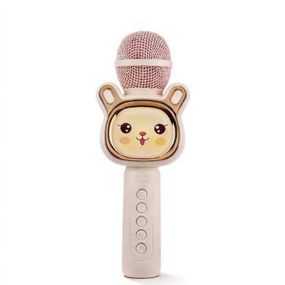Wireless Karaoke Microphone Bluetooth Speaker LED Light Portable Singing Mic with Voice Changer for Kids Adults Party Outdoor Birthday Gift Car Travel Home KTV Rechargeable Handheld Karaoke Machine Christmas Present Fun Toy C