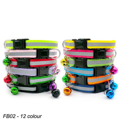 100Pcs Dog Collar With Bells Adjustable Customize Necklace Puppy Kitten Collar Accessories Pet Shop Products Rabbit Neck Strap