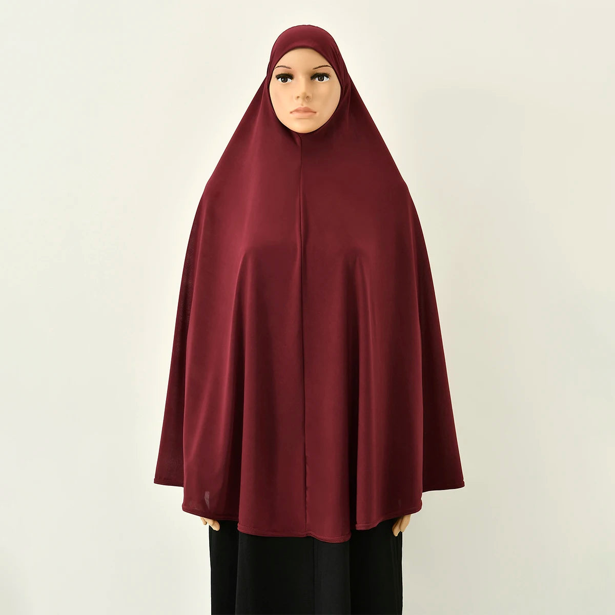 Muslim Abayas Full Cover Women Colthes Solid Color Inner Hijab Long Shawl Premium Cotton Hemp Hijab Ramadan Prayer Women Dress