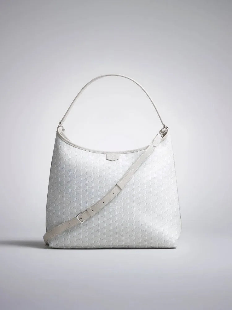 Designer Hobo Bags For Women Luxury Brand High Quality Monogram Canvas Smooth Leather Handle Large Capacity Elegant Shoulder Bag