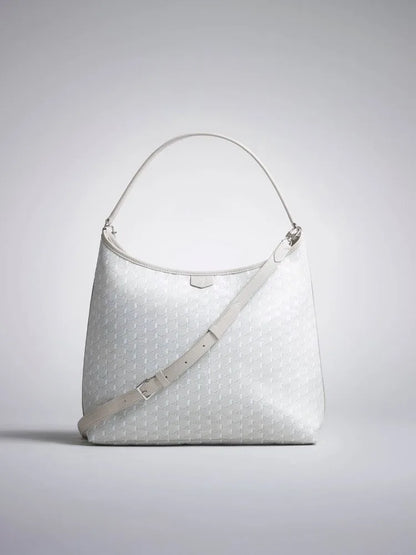Designer Hobo Bags For Women Luxury Brand High Quality Monogram Canvas Smooth Leather Handle Large Capacity Elegant Shoulder Bag
