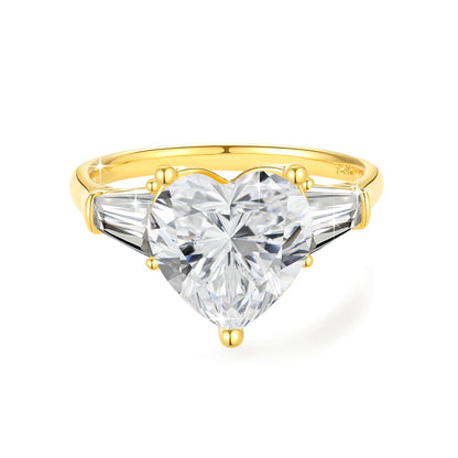 Heart Cut 9MM Full Moissanite Rings 100% 14K Gold D VVS1 Diamond Ring for Women Anniversary Wedding Fine Jewelry Gifts