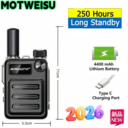 Mini Walkie Talkie 5W UHF 400-470MHz 16CH Two Way Radio One Key Frequency Matching Long Standby Portable Handheld Transceiver