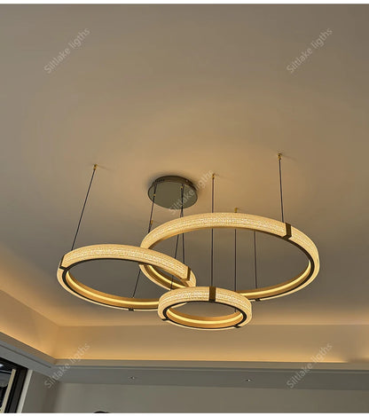Modern design creative round simple chandelier ring Lights suitable for living room bedroom restaurant home round Pendant Lights