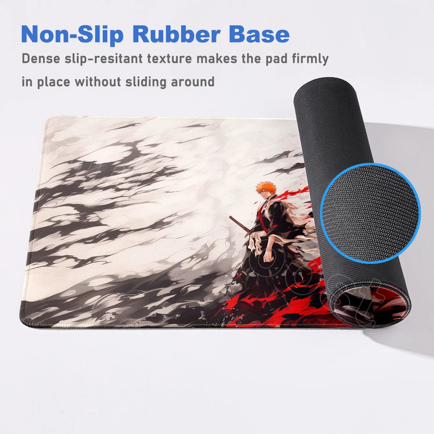 2026 New Anime HD Wallpaper Bleach Mouse Pad Laptop Gaming Keyboard Mat XXL Large 900x400mm Desk Mat Cool E-sports Mats Mousepad