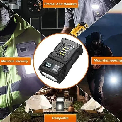 Tactical Portable Work Light EDC Flashlight Tool Mini LED Flashlight Outdoor Camping Hiking Tool MOLLE Flash Light Rechargeable