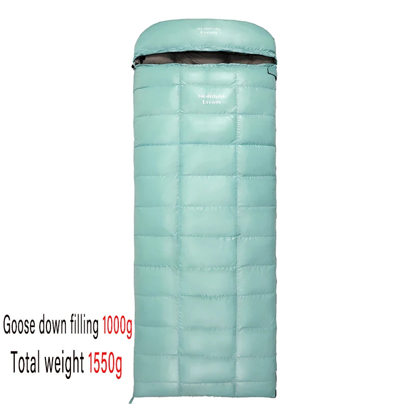 Envelope-style Down Sleeping Bag Ultra-light Goose Down Waterproof Plus Size Winter Warm Travel Hiking Camping Sleeping Bag