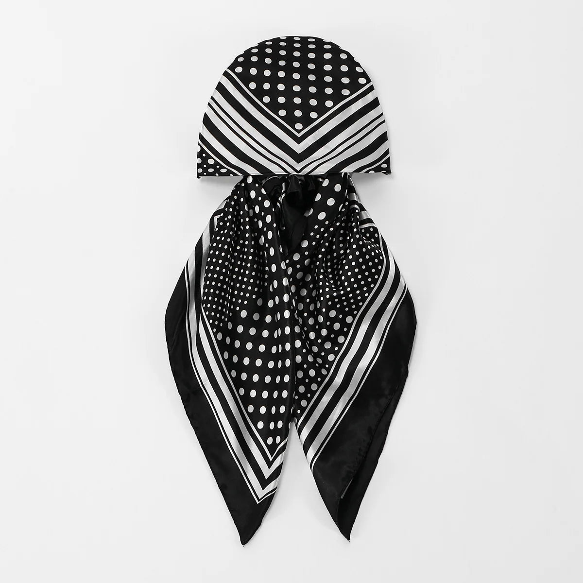 New Muslim Instant Satin Hijab Cap Scarf Printed Turban Hair Bonnet Turban Headwrap For Sleeping Elastic Hair Bonnet Bandana