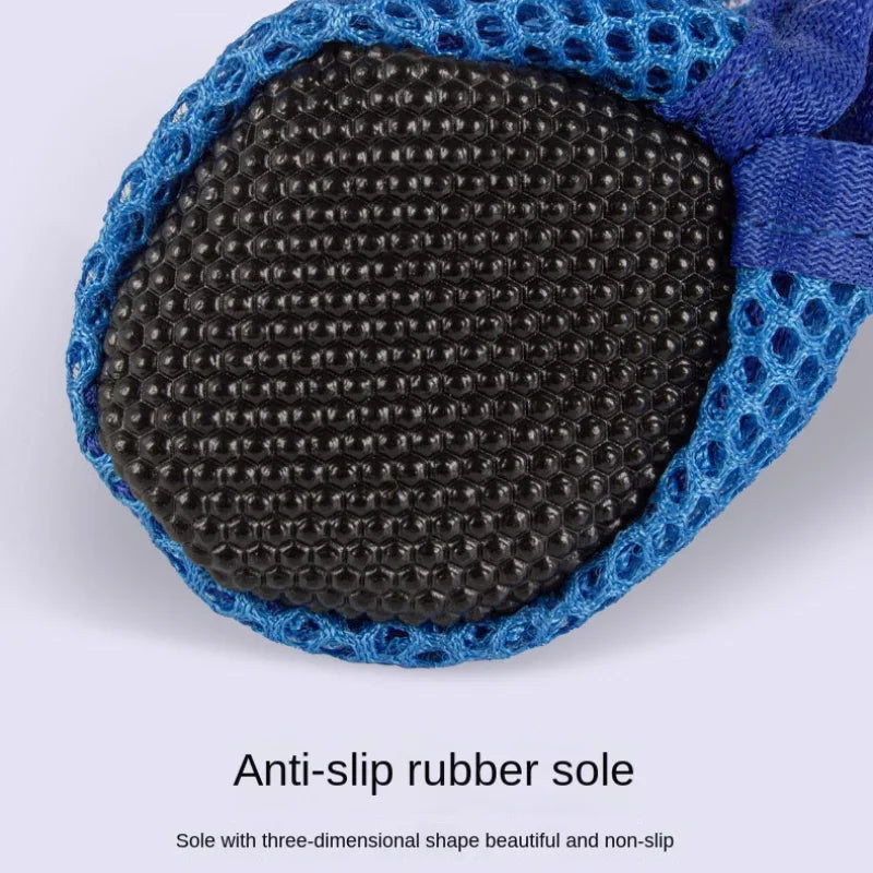 4pc, Dog Shoes Non-slip Breathable Wear-resistant Dog Boots Suitable for Small Medium Sized Pets Puppy Protective Footwear
