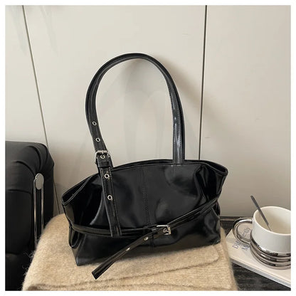 Winter Style Women's Retro Minimalist Tote Shoulder Bag 2025 Autumn Large Capacity Commuting Top-Handle Hand Bags for Women