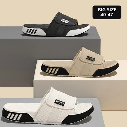 Big Size Men's Slippers Summer Ligtweight Indoor Home Slides EVA Shower Shoes Soft Sole Non-slip Outdoor Casual Beach Sandals