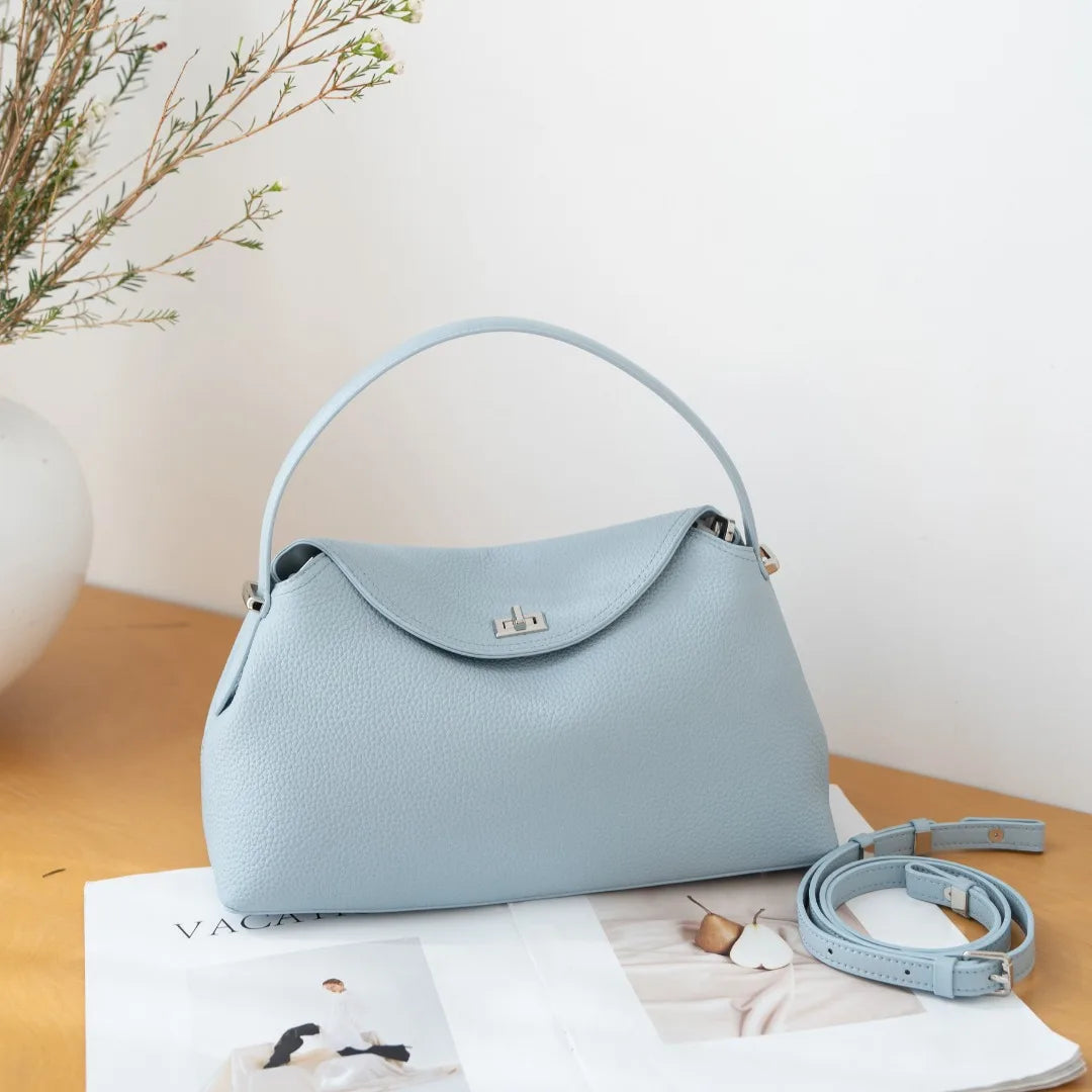 Women's Genuine Grade Leather Handbag Luxury Designer Brand Ladies Cowhide Shoulder Crossbody Bags for Woman High Quality New