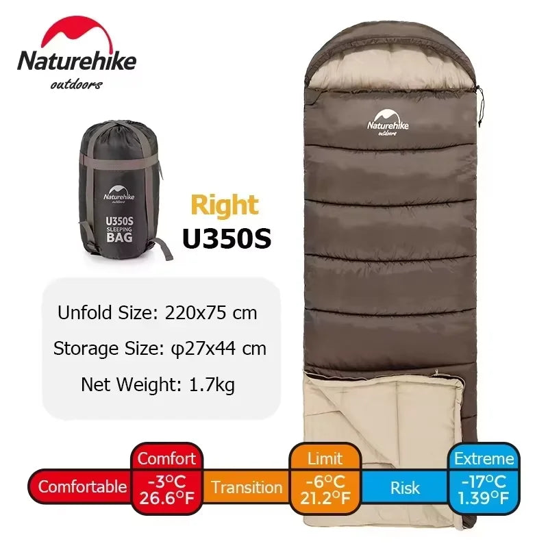 Naturehike Sleeping Bag Ultralight Winter Sleeping Bag Lightweight Waterproof Sleeping Bag Outdoor Camping Sleeping Bag