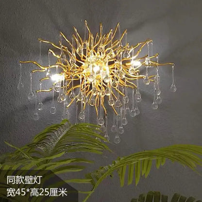 Rectangle Luxury Gold Crystal Chandelier For Dining Living Room Lobby Kitchen Table Modern Lurxy Gold Crystal Celling Chandelier