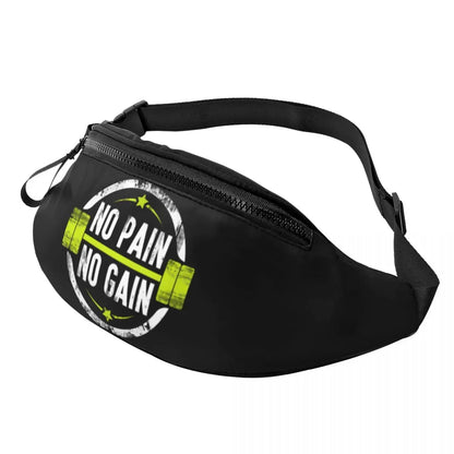 Powerhouse Gym Fanny Bag Custom Bodybuilders Fitness Crossbody Waist Pack Men Women Cycling Camping Phone Money Pouch