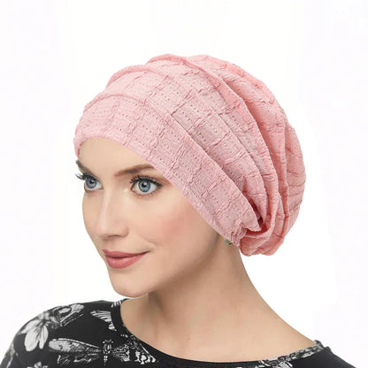 Ramadan Women Soft Strech Beanie Chemo Cap Solid Color Bonnet Inner Hijabs Cap Muslim Head Wraps Femme Wrap Head Turban Hat