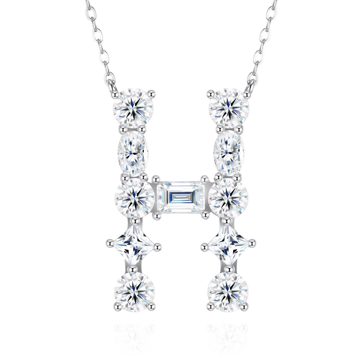 Fashion 26 Letter Man Women's Moissanite Custom Name Necklace 925 Sterling Silver Moissanite Diamond Pendant Necklace Gift